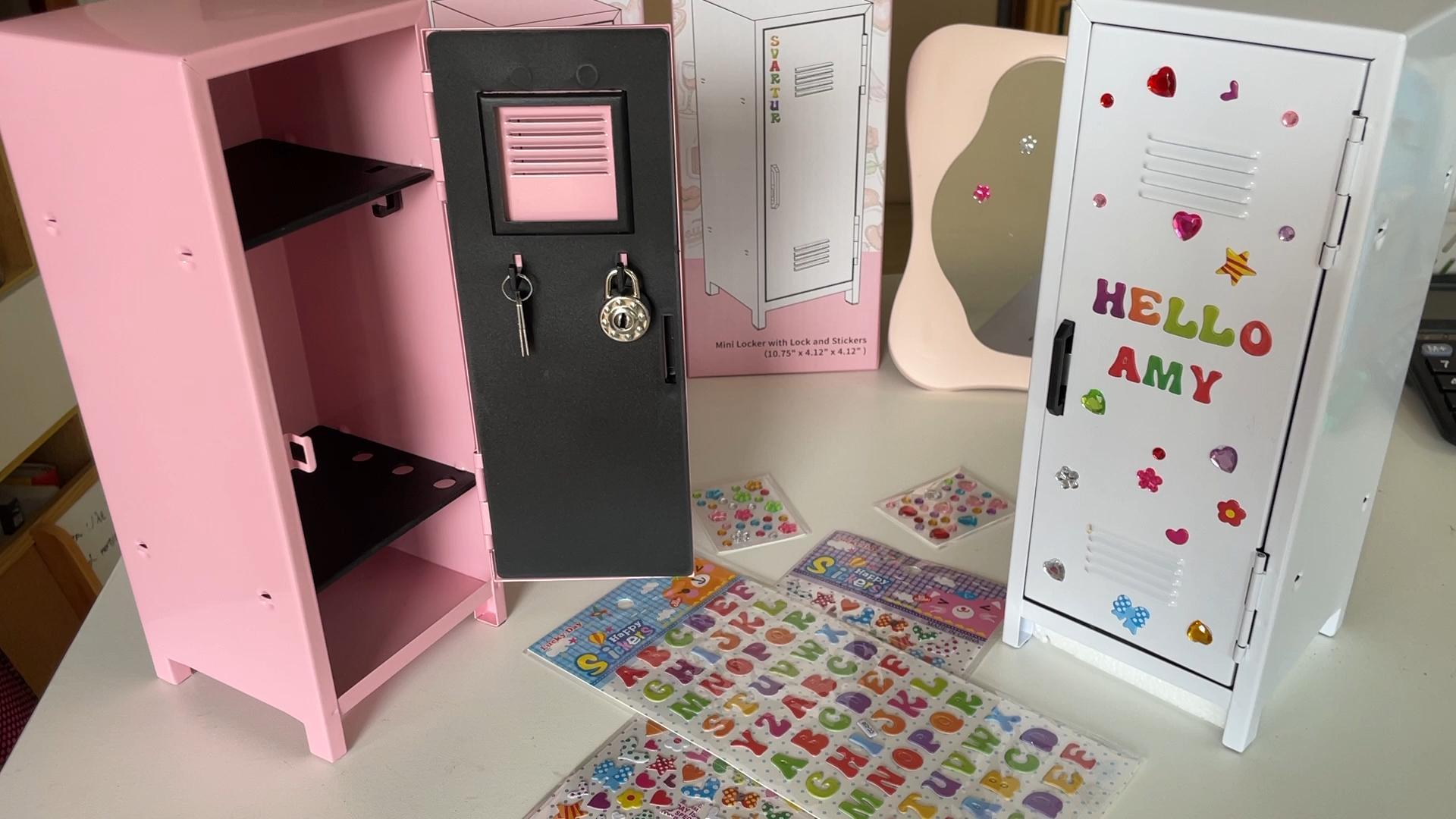 Amazon.com : Svartur Mini Locker with Lock & Keys, Stickers, Metal